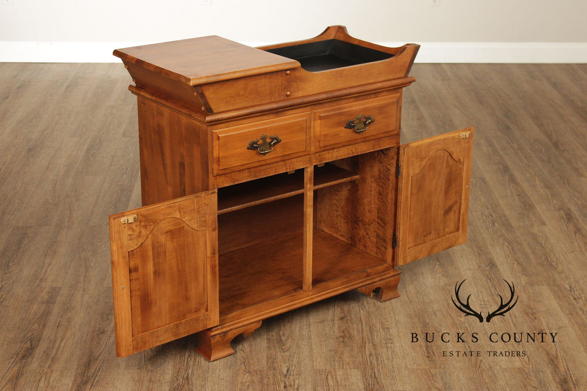 Colonial Revival Vintage Solid Maple Dry Sink