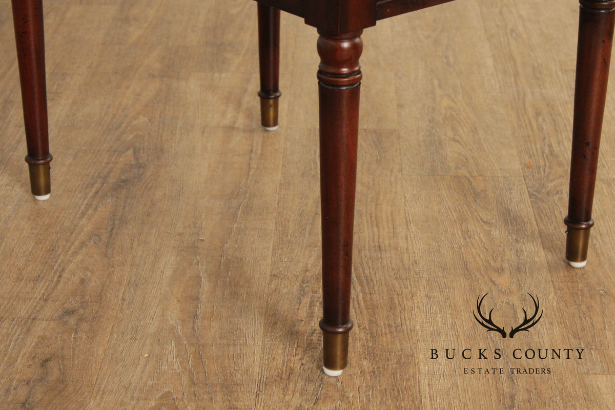 Henredon Sheraton Style Mahogany Drop End Table