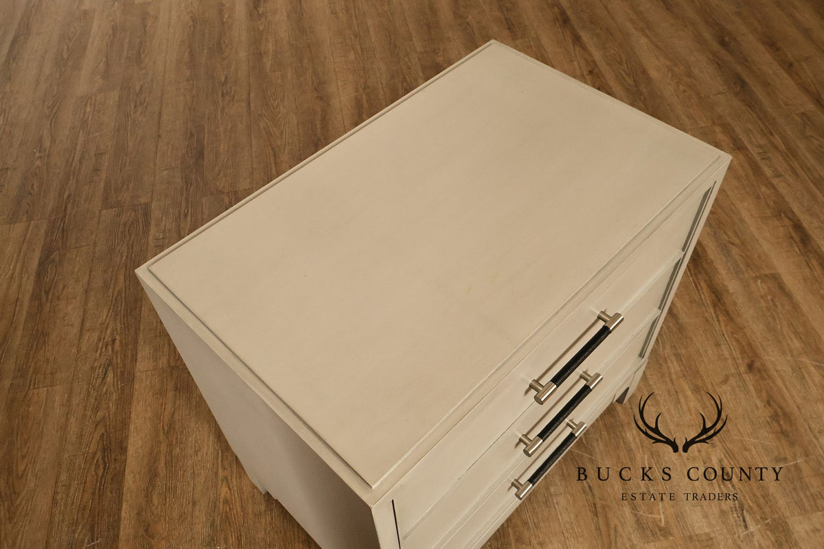 Vanguard Furniture Contemporary Pair Of Grey Three Drawer Chests Night Stands