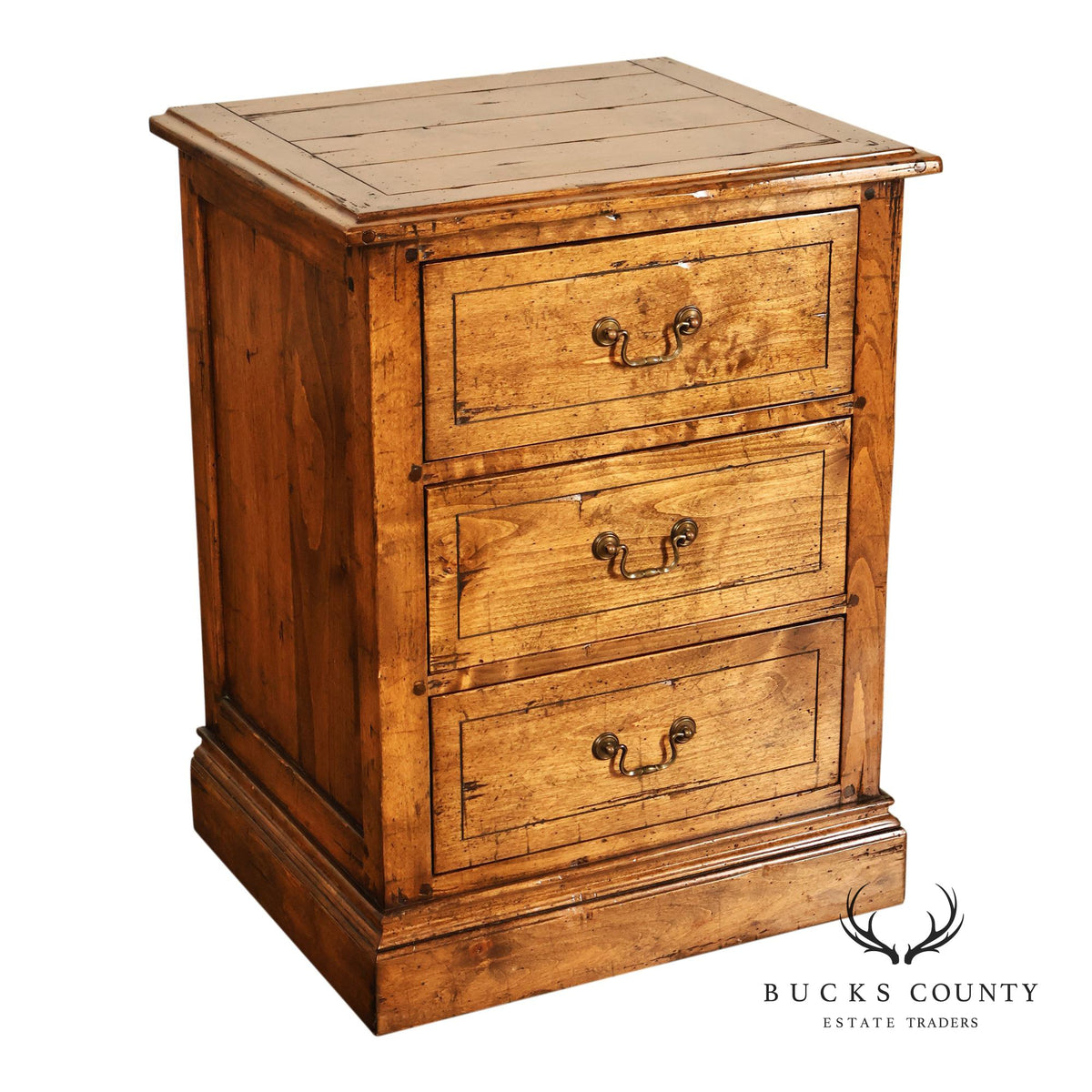 Guy Chaddock Melrose Collection Rustic Three Drawer Nightstand