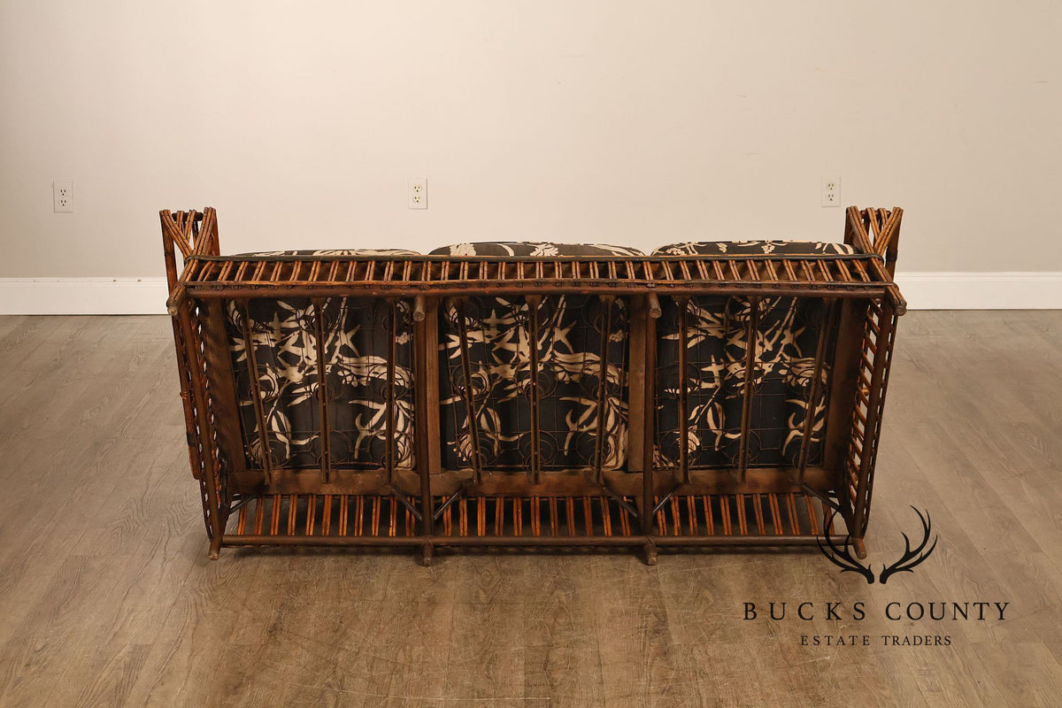 Antique Split Reed Rattan Sofa