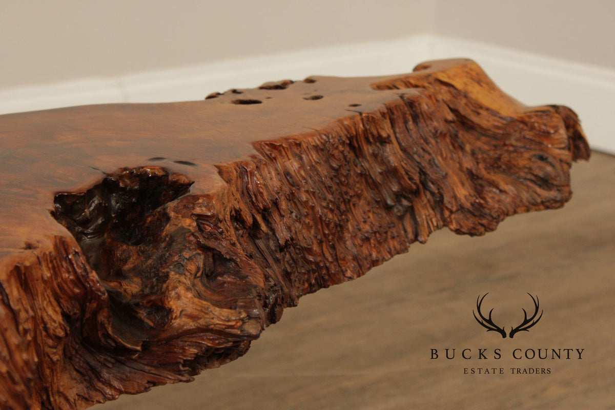 MID CENTURY MODERN LIVE EDGE DRIFTWOOD COFFEE TABLE