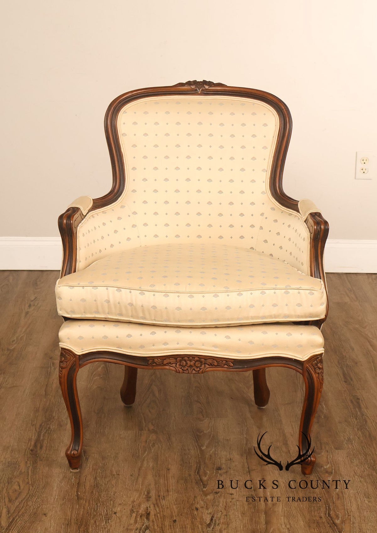 Ethan Allen French Louis XV Style Fauteuil Armchair