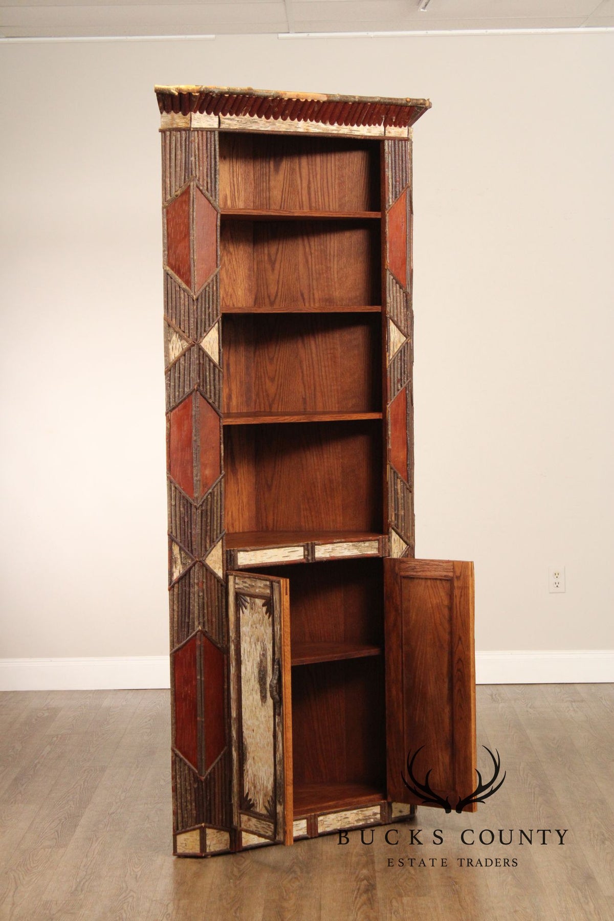 Phil Kellogg Adirondack Style Corner Cabinet