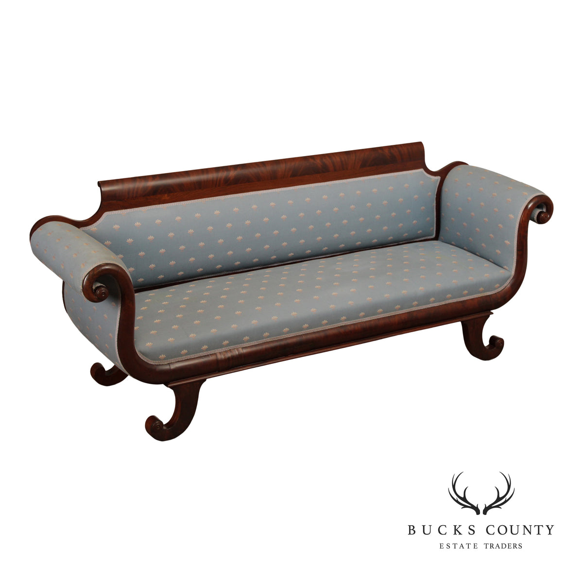 Antique American Empire Mahogany Sofa
