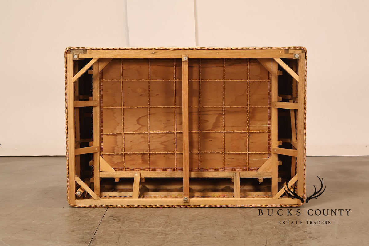 Gunther Lamber Pair of Wicker Loveseats