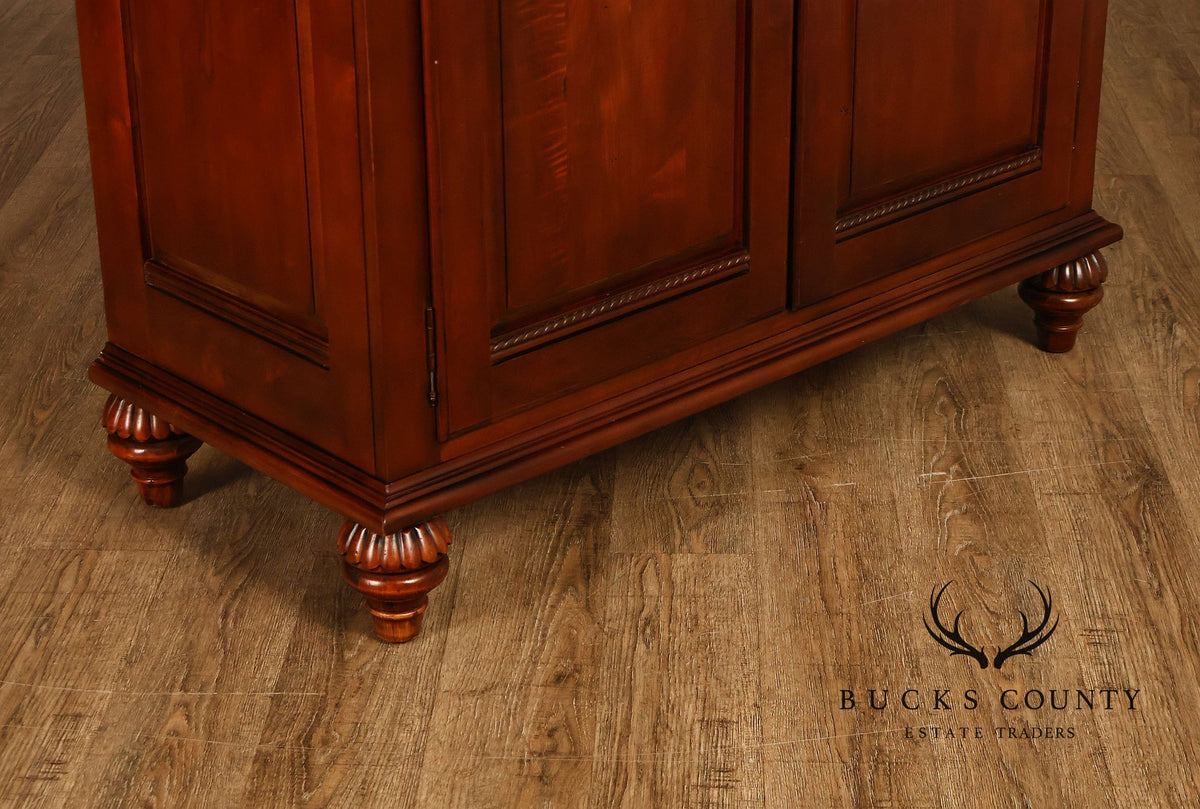 Ethan Allen 'British Classics' Carved Maple And Birch Armoire