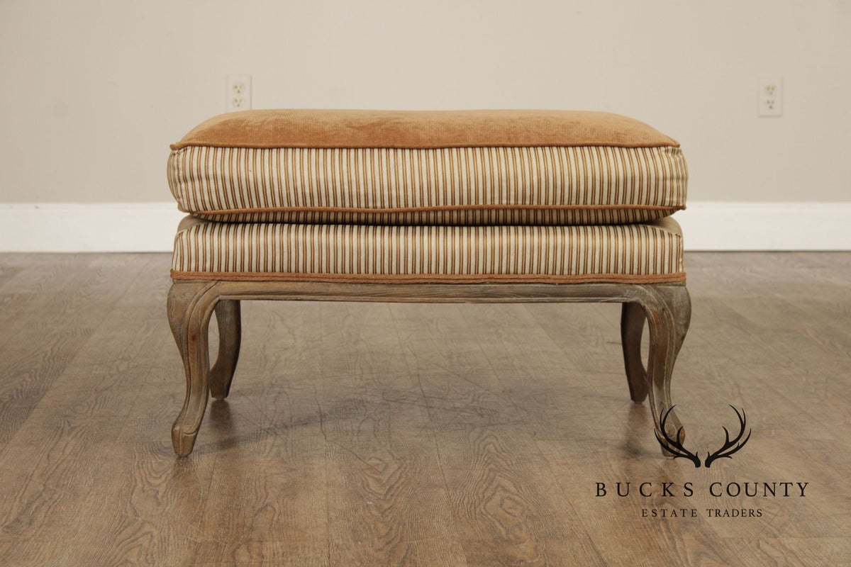 Restoration Hardware French Louis XV Style Pair of Marseilles Ottomans