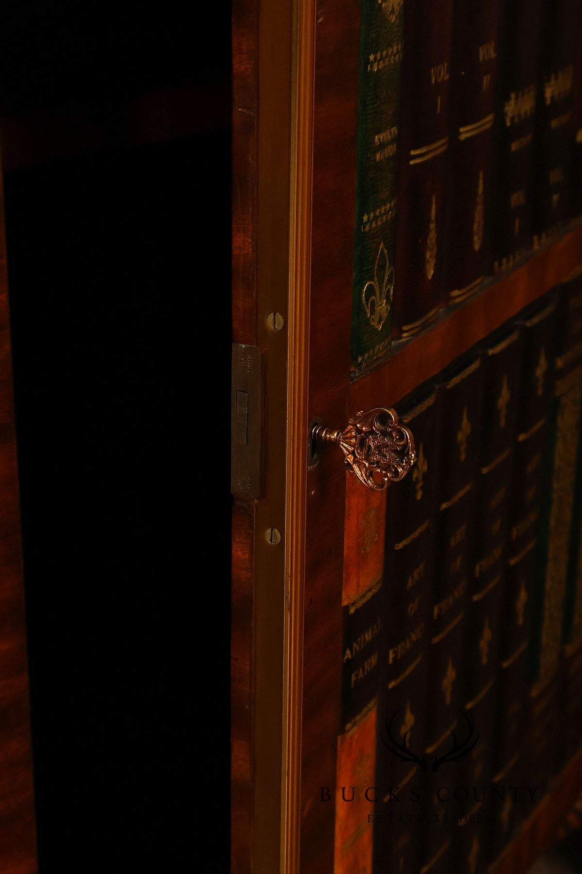 Maitland Smith Regency Style Mahogany Display Bookcase