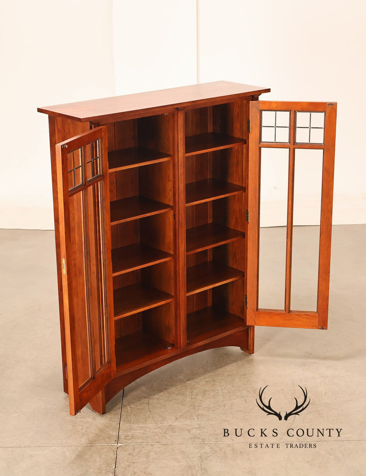 Stickley Mission Collection Harvey Ellis Cherry Bookcase