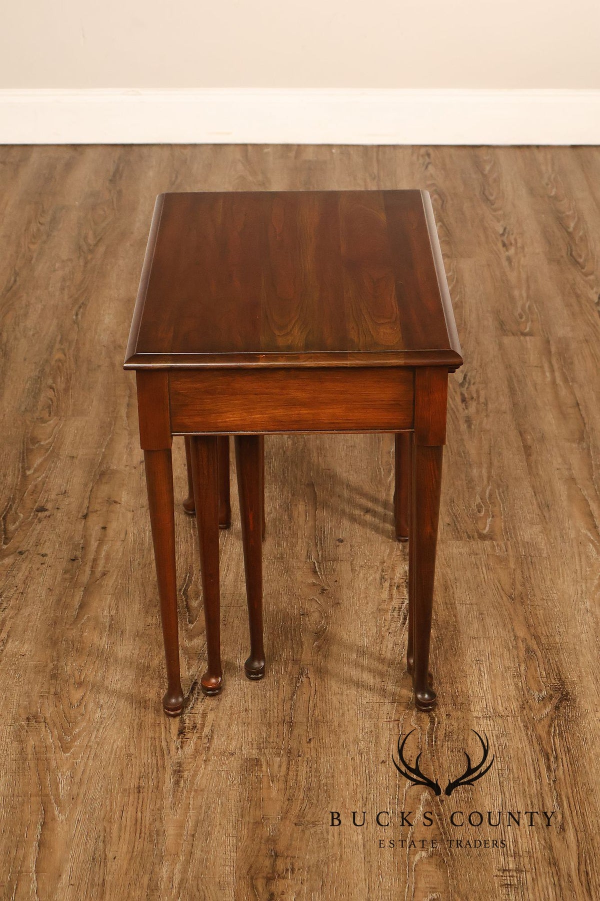 Traditional Mahogany Three Piece Nesting Table Set