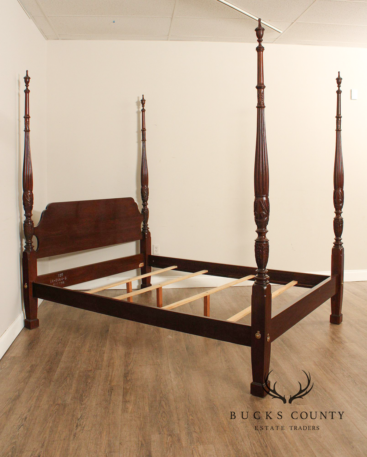 Ethan Allen Georgian Court Cherry Queen Size Four Poster Bed