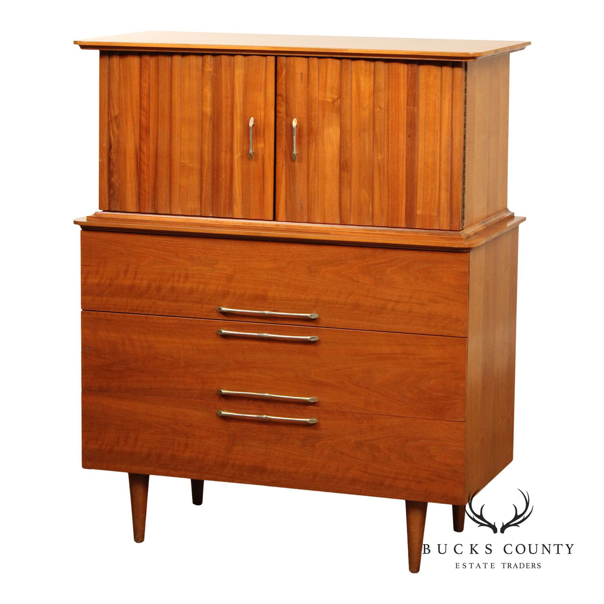 Young Manufacturing Mid Century Modern Walnut Gentleman's Chest