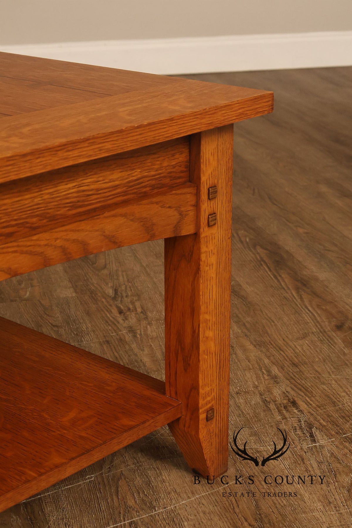 Mission Style Oak Two-Tier Coffee Table