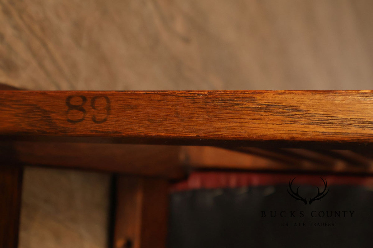 Stickley Mission Collection Oak Upholstered Bench
