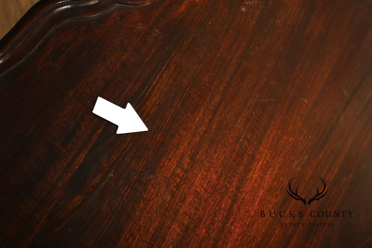 Chippendale Style Mahogany Pie Crust Tilt Top Tea Table