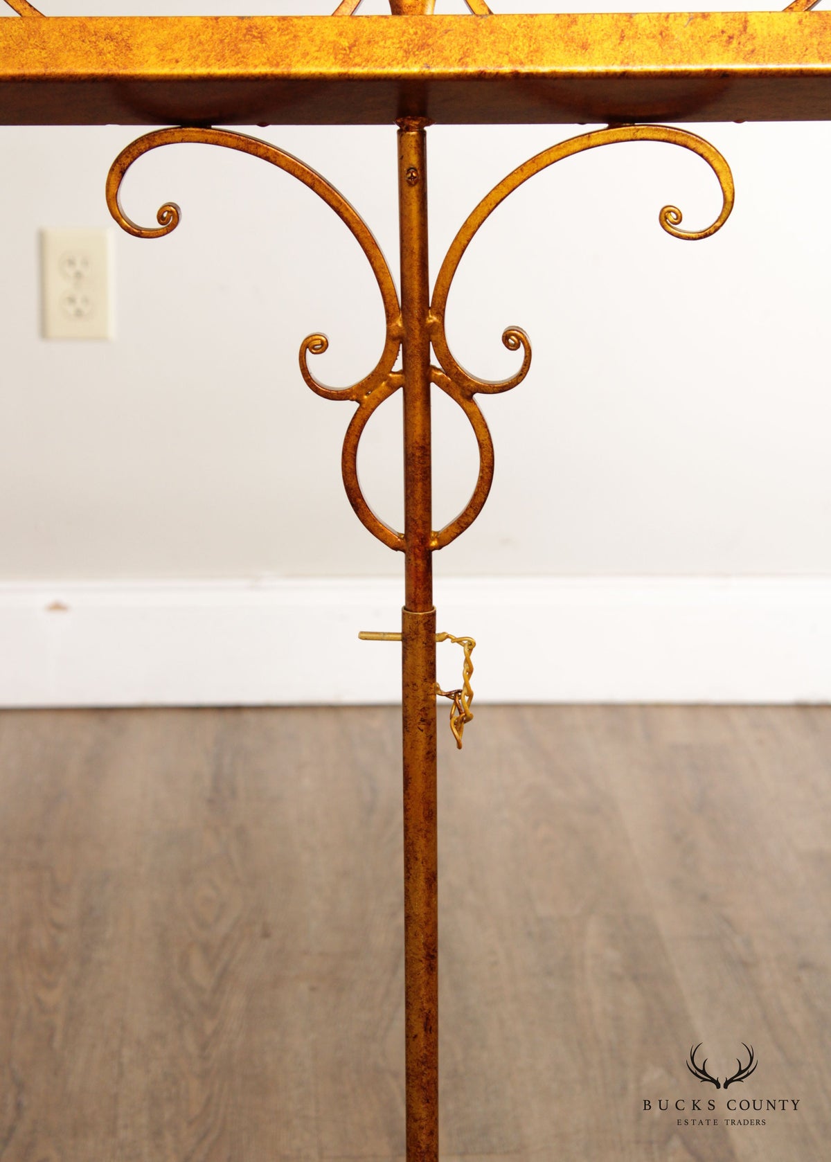 Victorian Style Italian Gilt Metal Music Stand