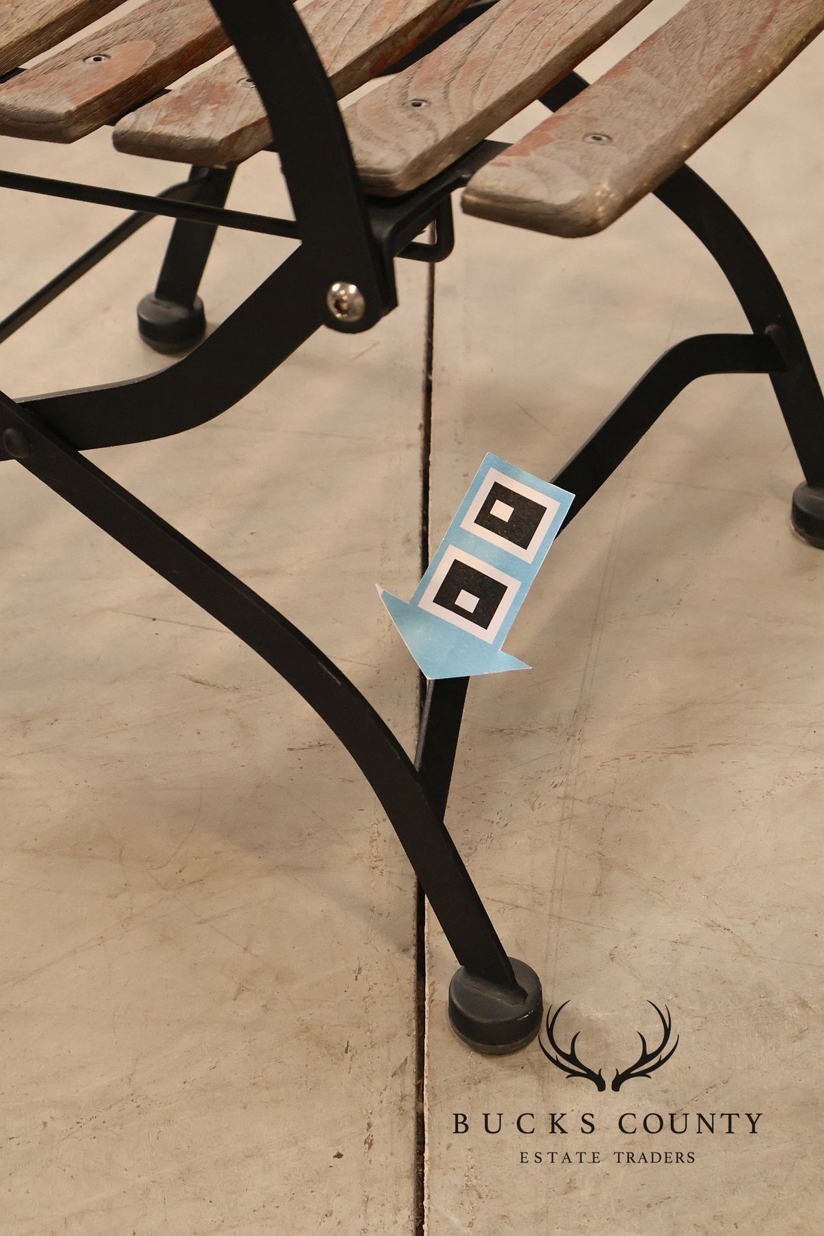 French Style Teak and Wrought Iron Five-Piece Bistro Set