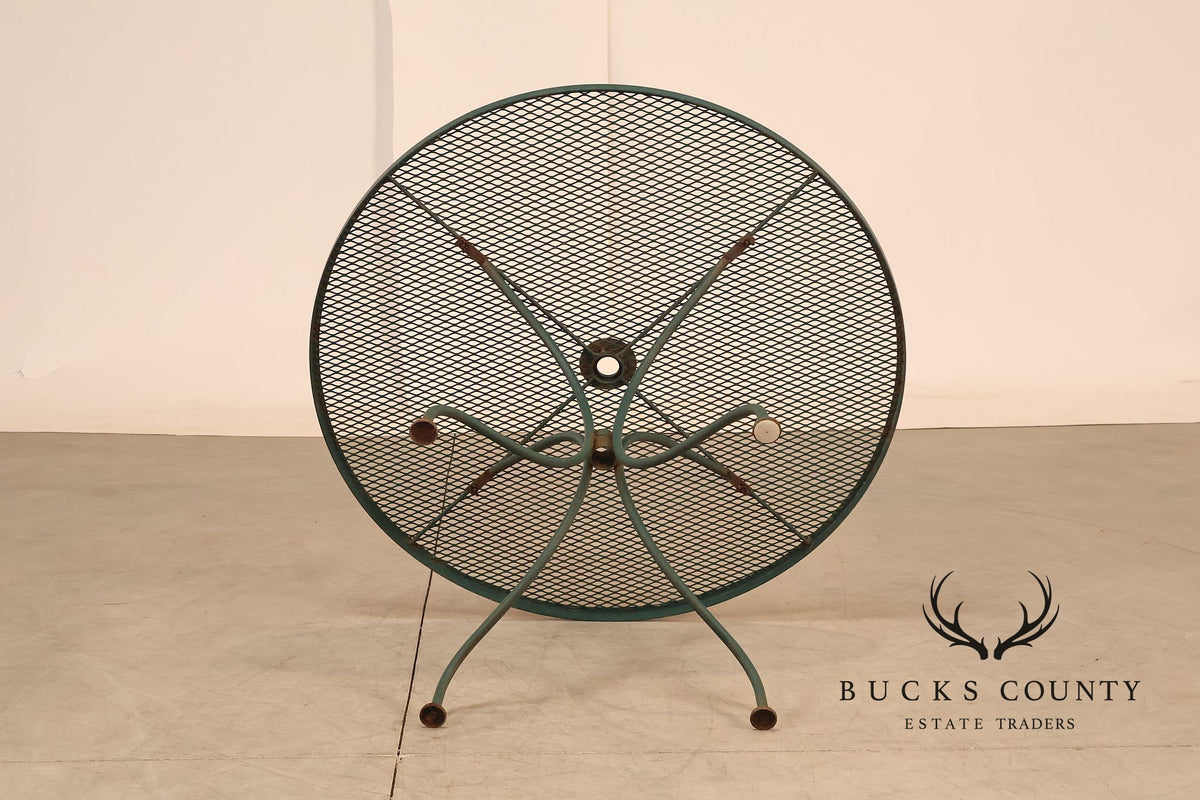 Wrought Iron Vintage Round Patio Table And Four Chairs Set
