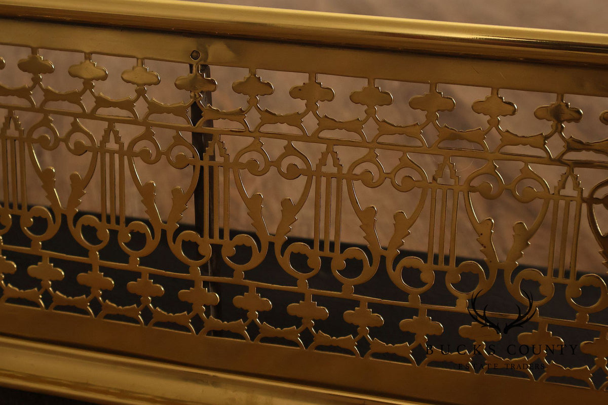 Federal Style Brass Fireplace Fender