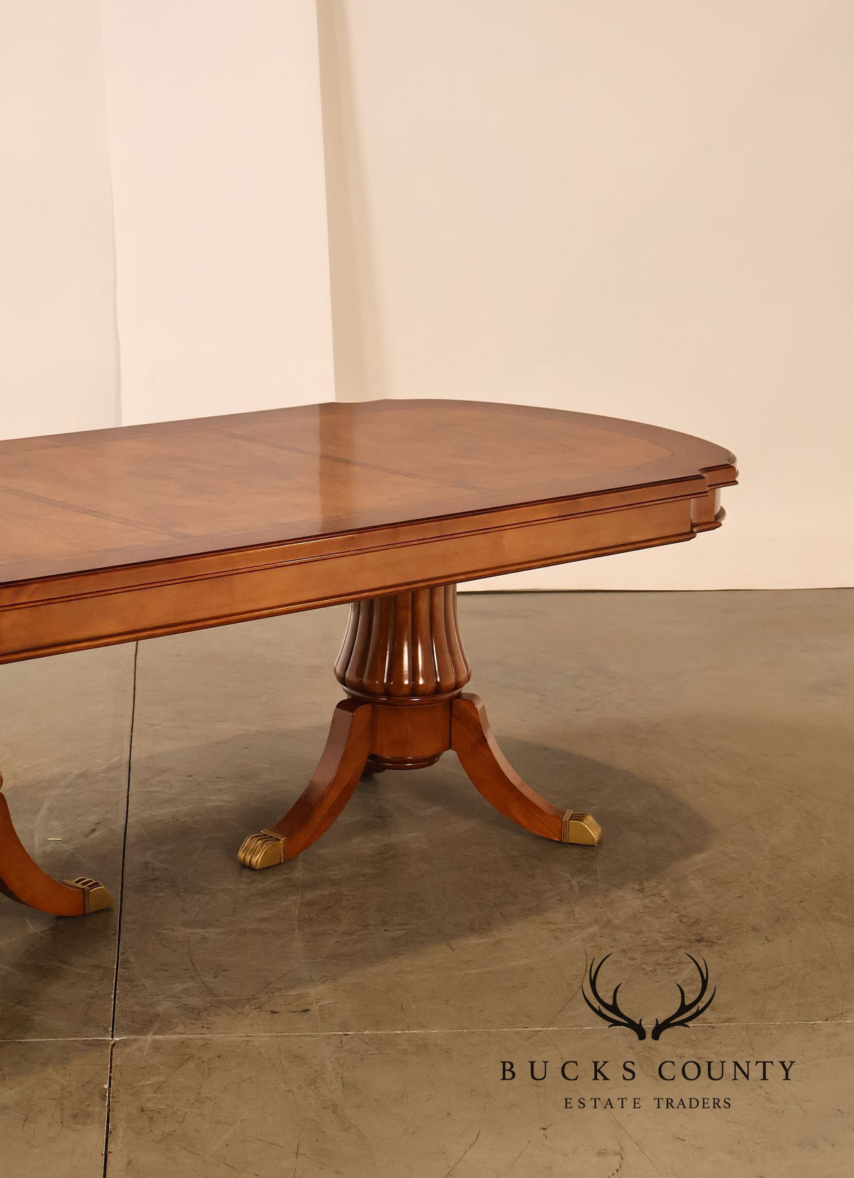 Georgian Style Double Pedestal Mahogany Dining Table