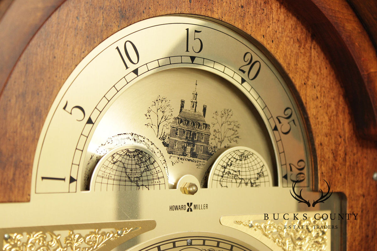 Howard Miller Georgian Style Walnut Grandfather Clock