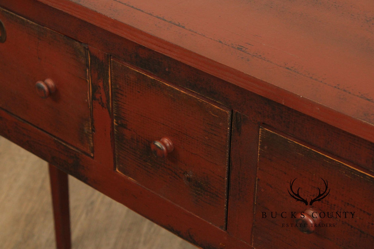 Primitive Style Distress Painted Sideboard or Console