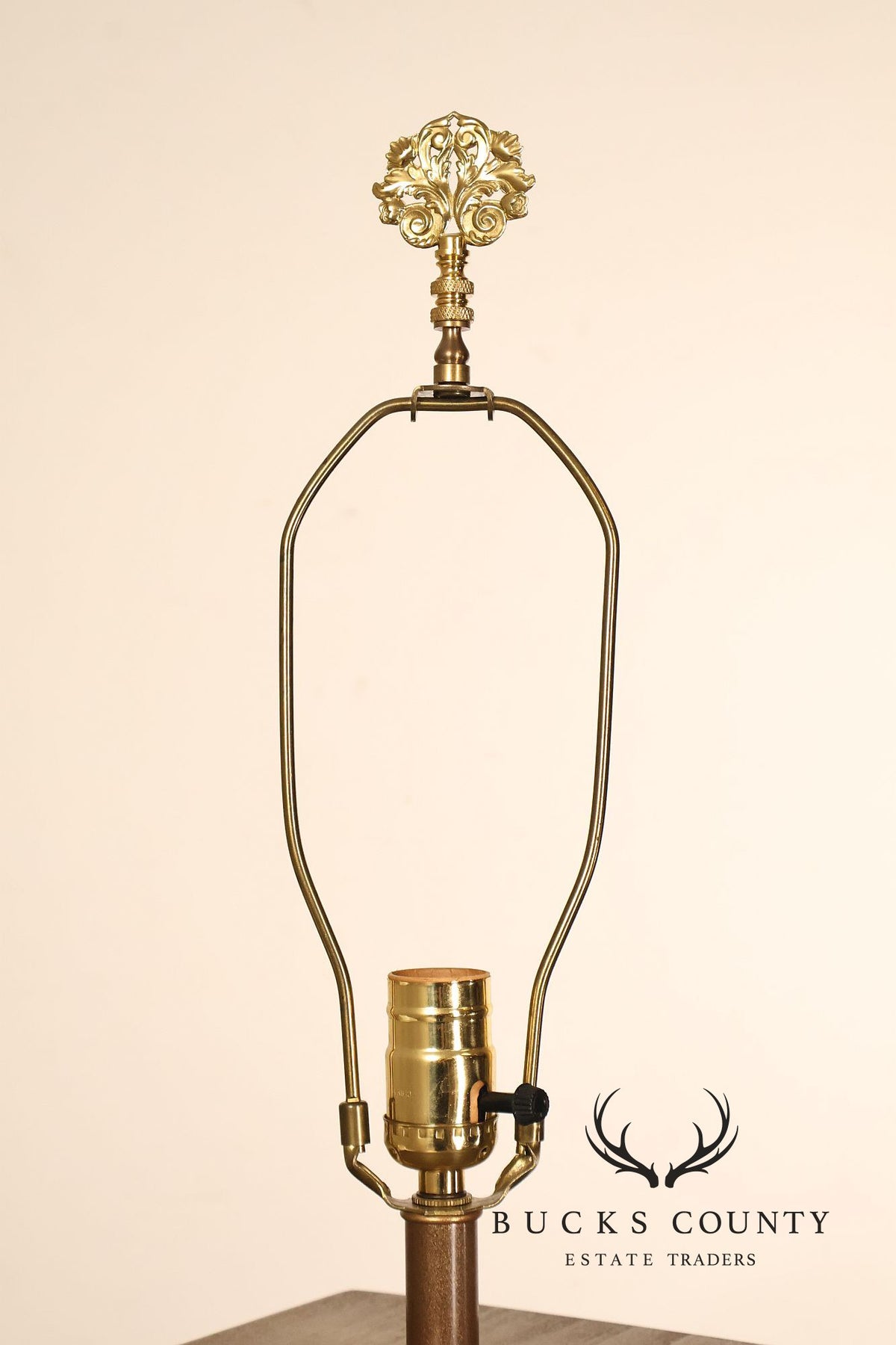 Castilian Brass Swan Motif Table Lamp with Glass Body