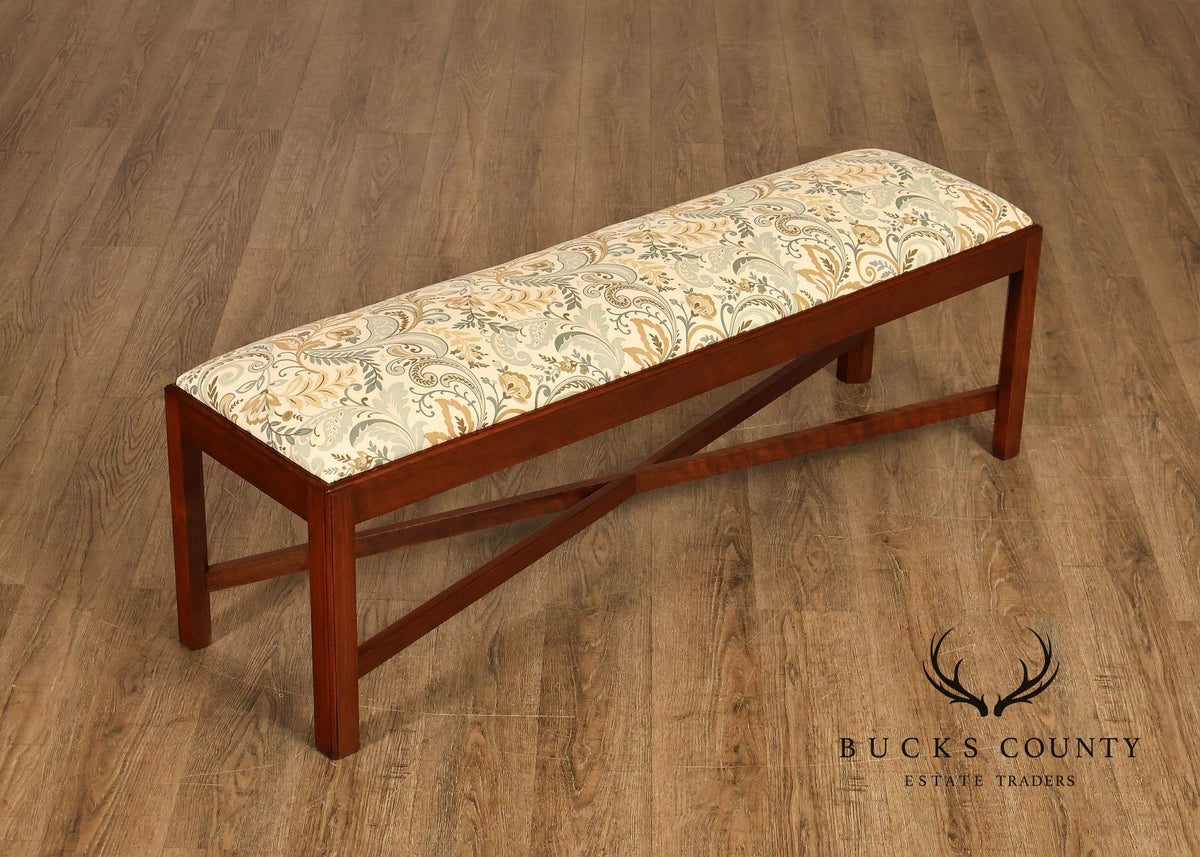Chippendale Style Mahogany Window Bench