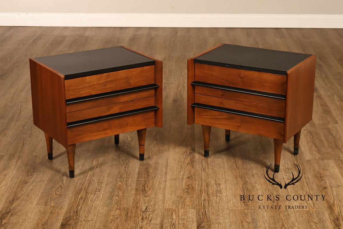 American of Martinsville Mid Century Modern Pair of Nightstands