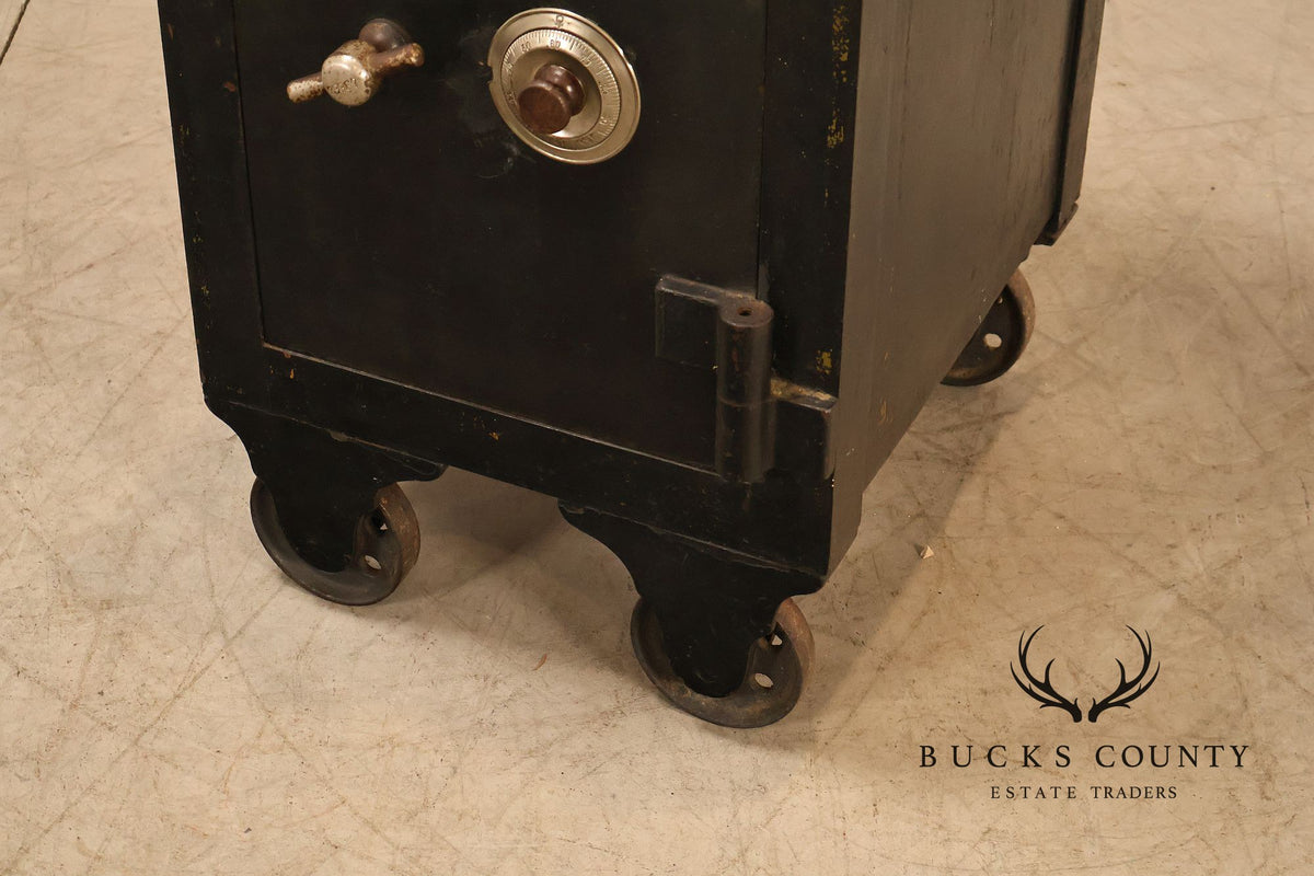 Antique Hall's Safe Company Iron Safe On Casters