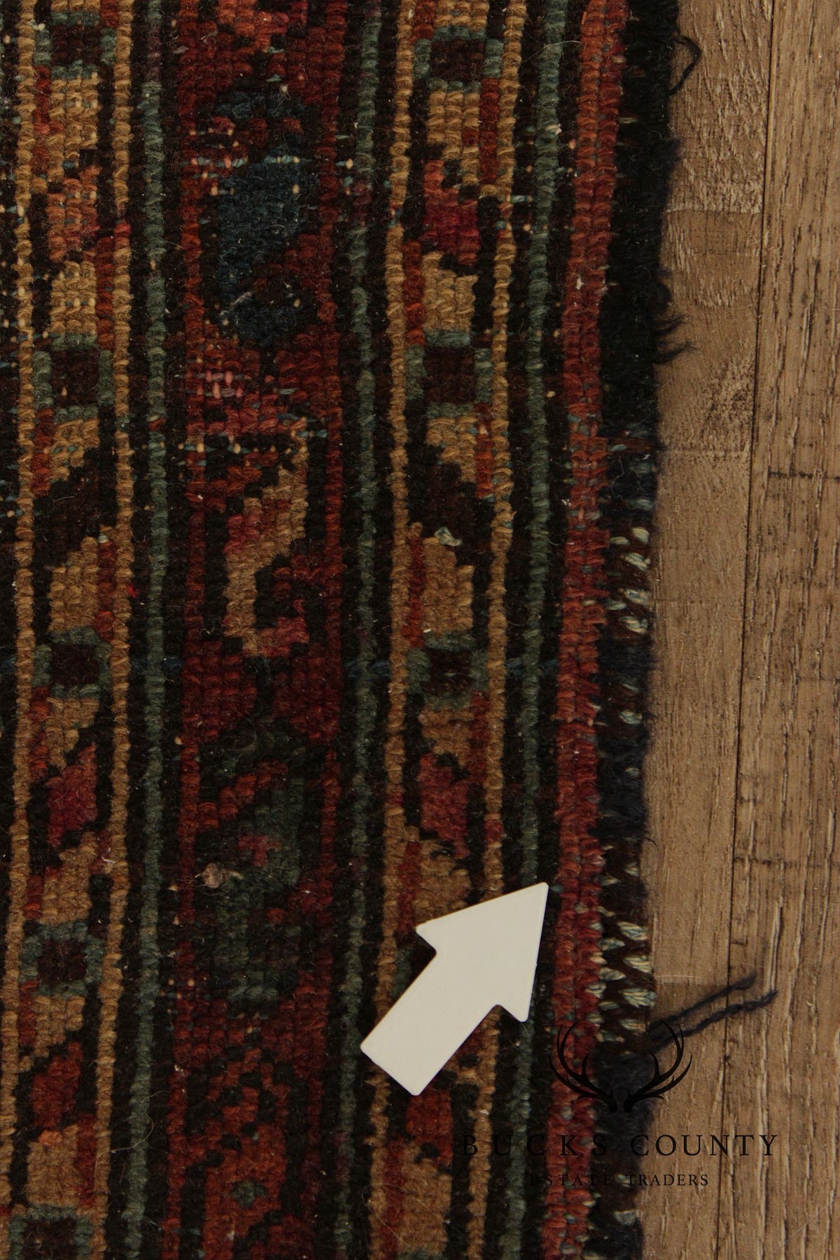 Persian Mahal Style Distressed Wool Scatter Rug