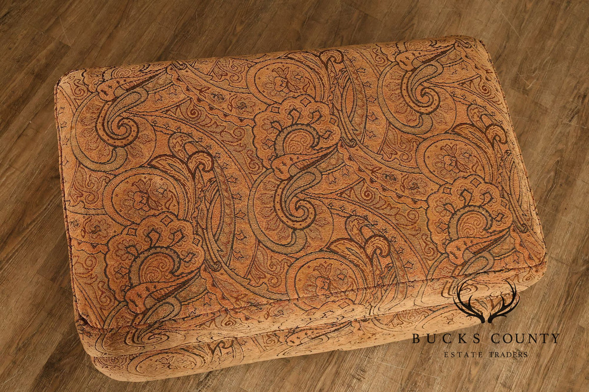 Paisley Upholstered Ottoman
