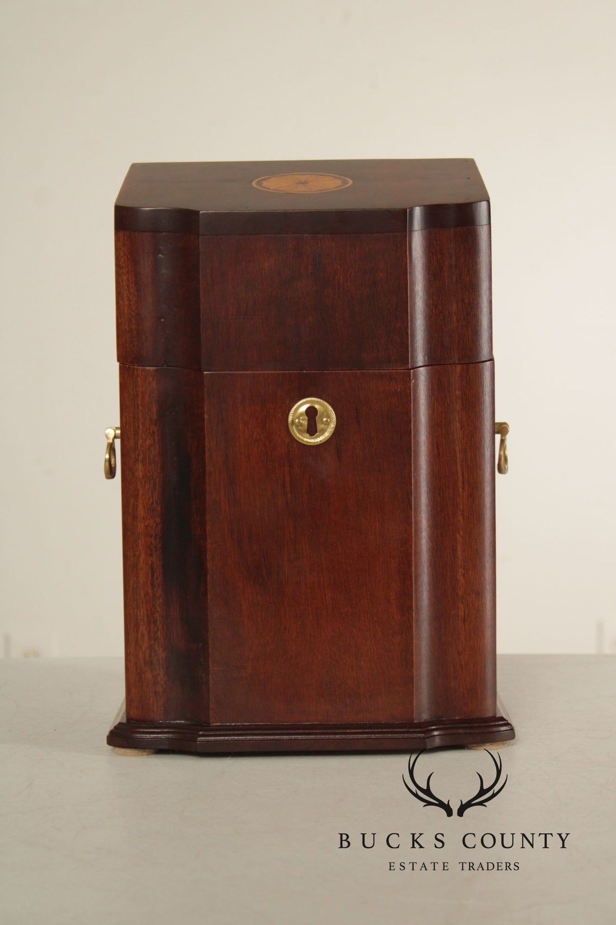 Federal Style Pair Of Mahogany Inlaid Knife Boxes
