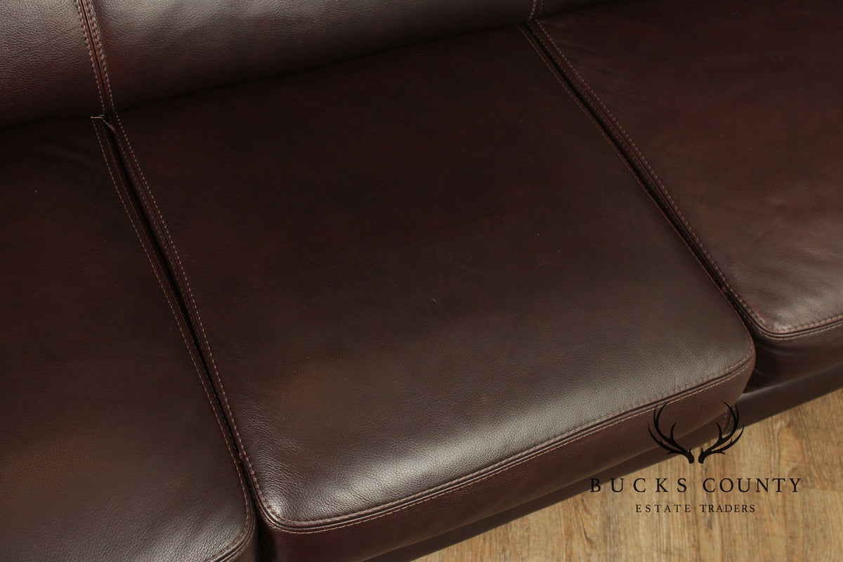 Chateau d’ Ax Brown Italian Leather Sofa