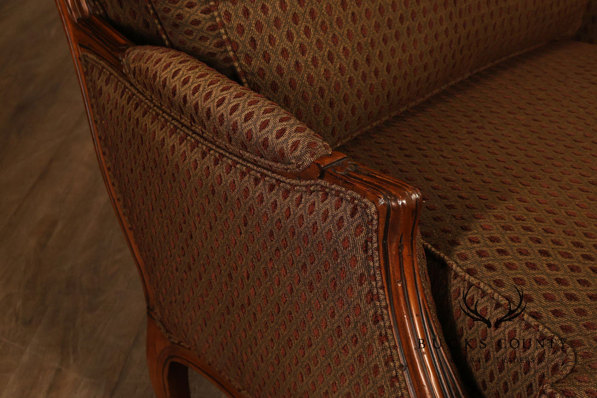Ethan Allen French Louis XV Style 'Versailles' Armchair and Ottoman