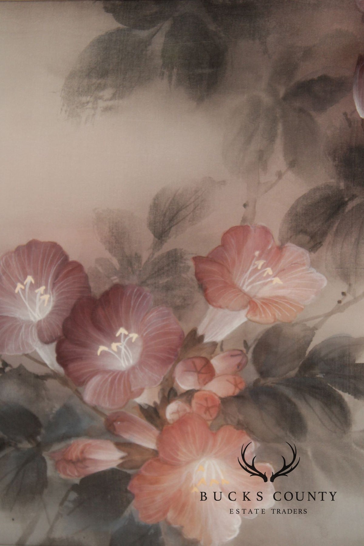 Lena Liu Chinese Pair of Bird and Flower Paintings on Silk