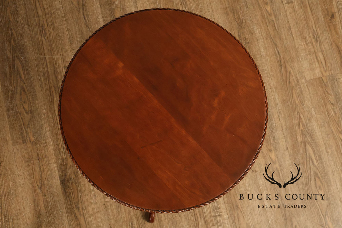 The Hillcrafters Guild Solid Cherry Tilt Top Tea Table