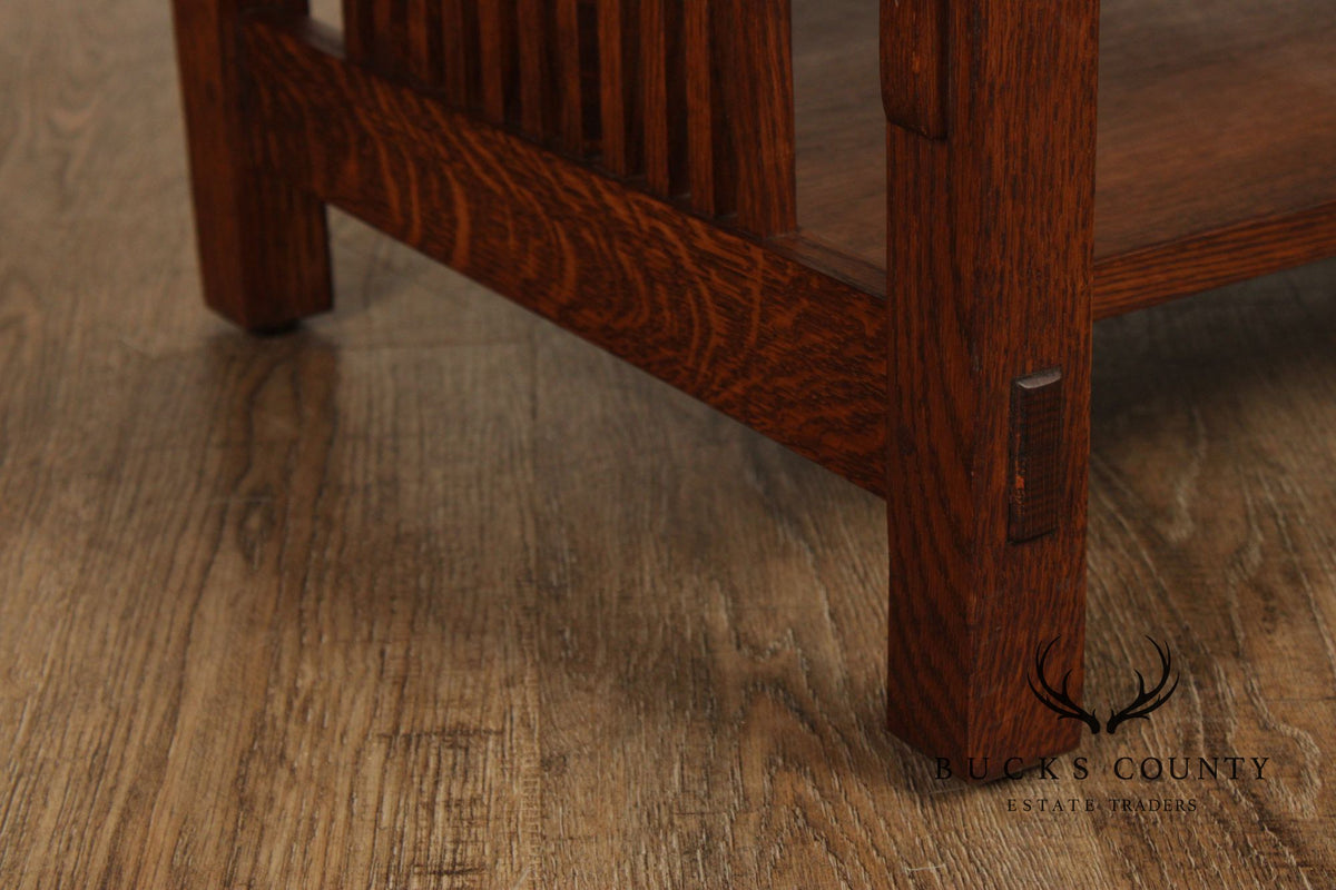 Stickley Mission Collection Oak Spindle Coffee Table