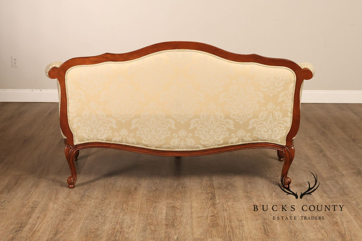 Ethan Allen French Louis XV Style Camelback Sofa