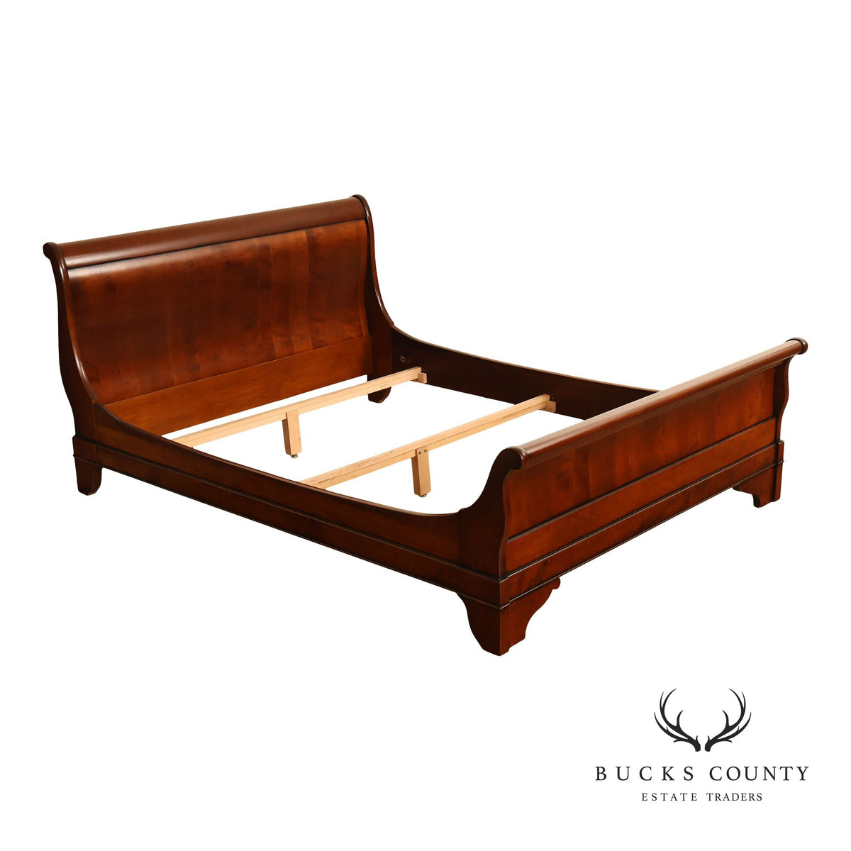 Grange Louis Philippe Style Queen Cherry Sleigh Bed