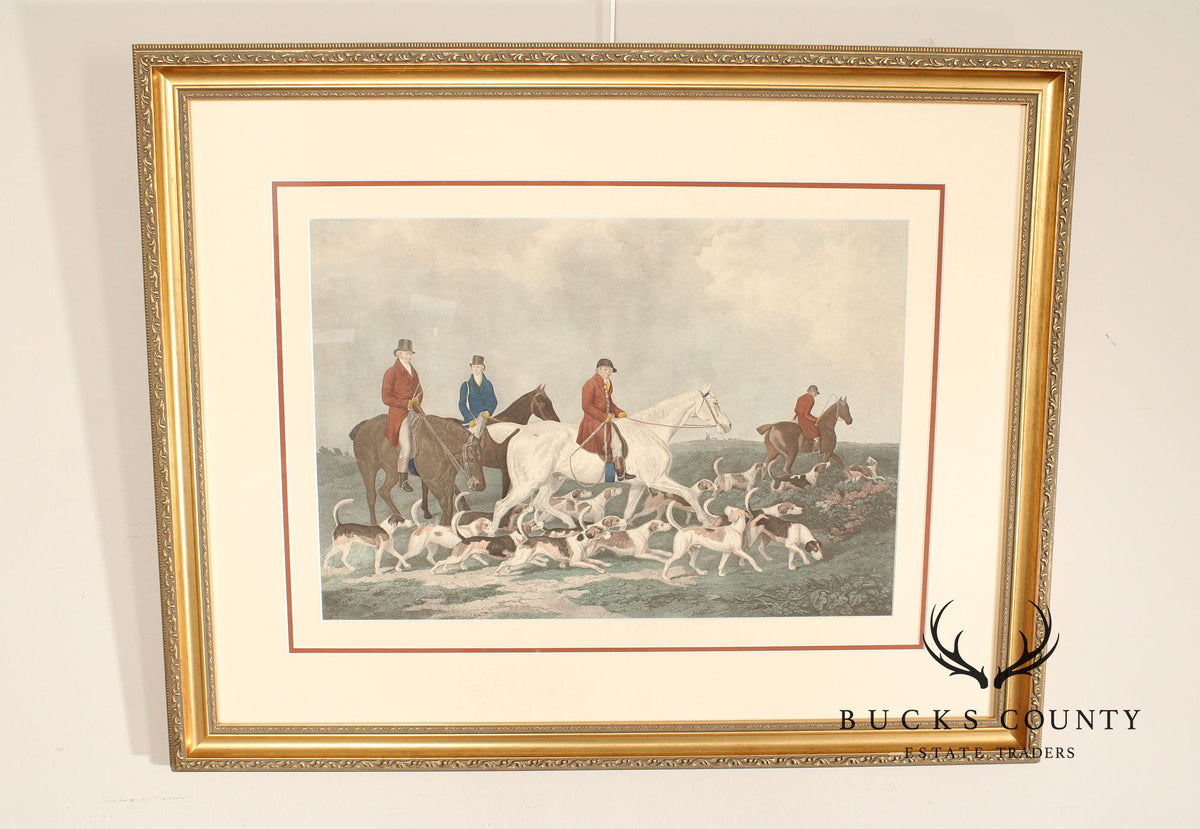 Richard Woodman Framed Engraving, 'The Earl of Derby's Stag Hounds'