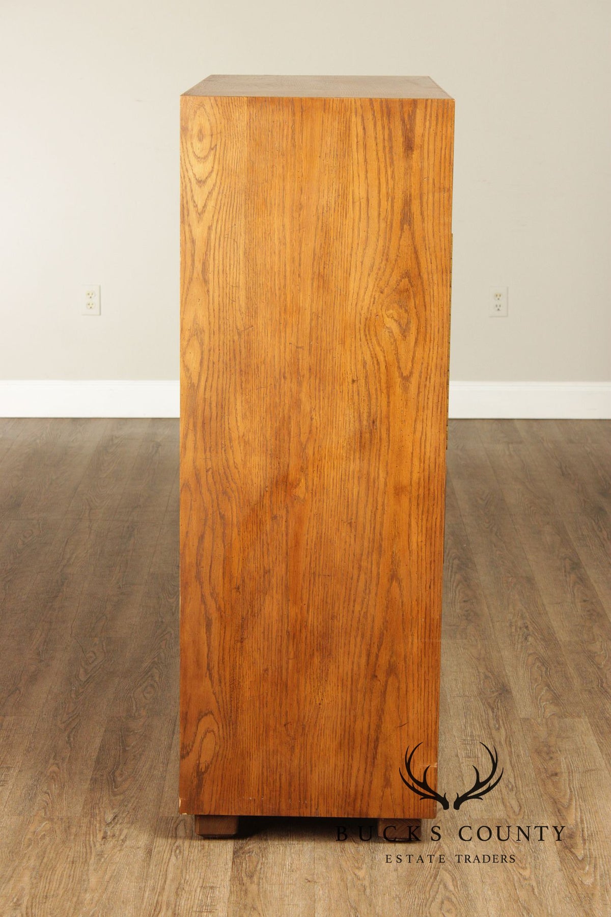 Henredon Artefacts Campaign Style Oak Tall Chest