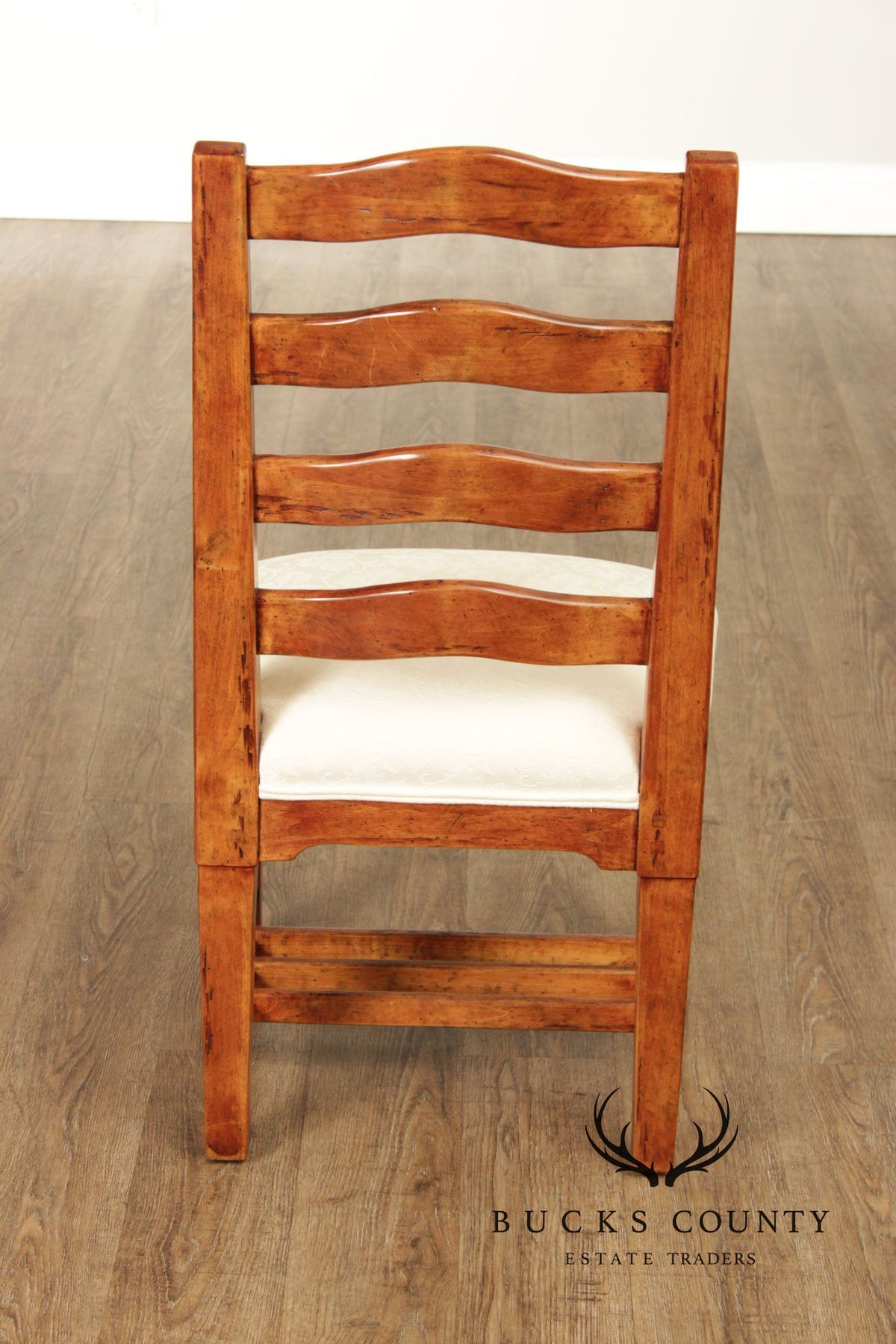 Bausman Set Of Six French Country Provincial Ladder Back Dining Chairs