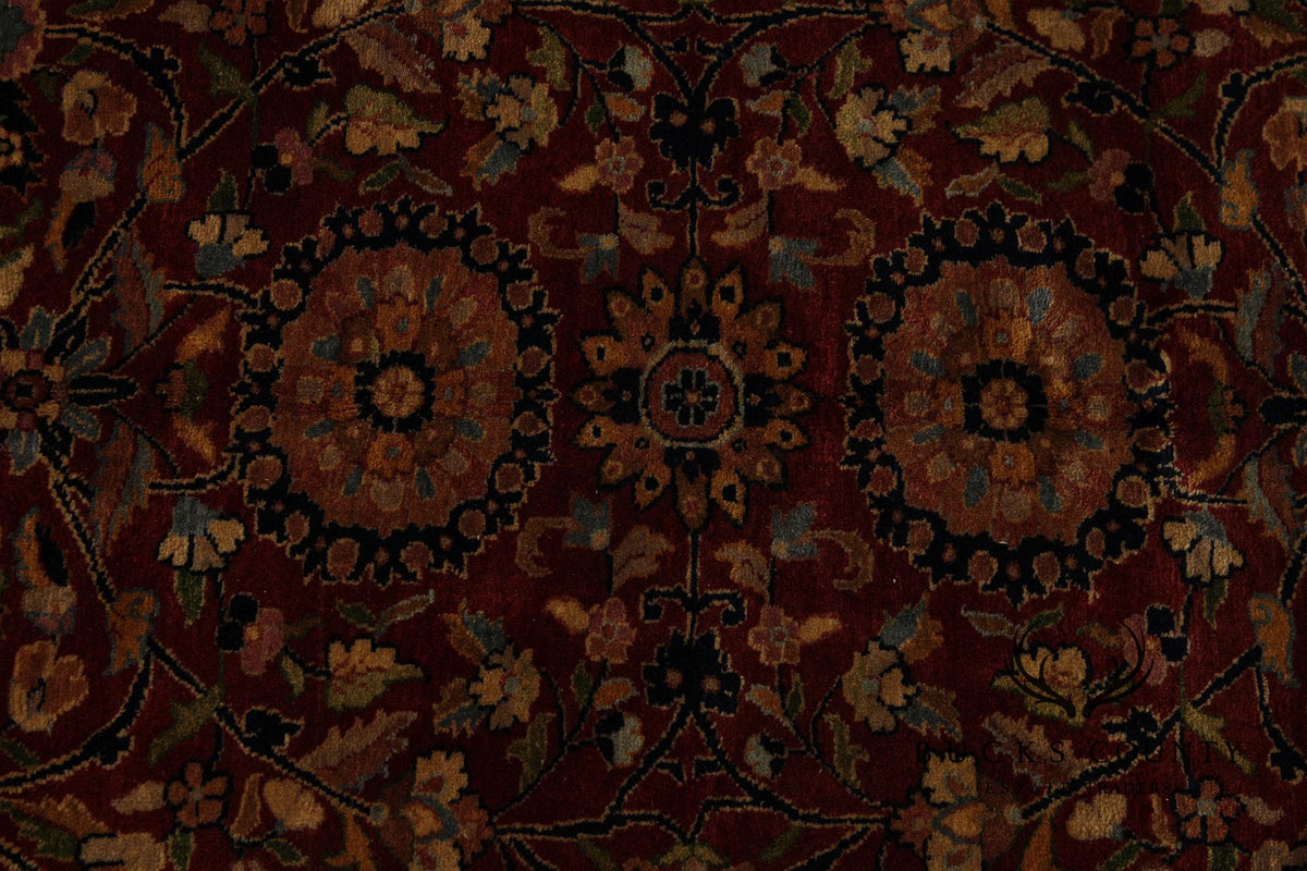 Indo Kashan Handmade 6' X 9' Wool Area Rug
