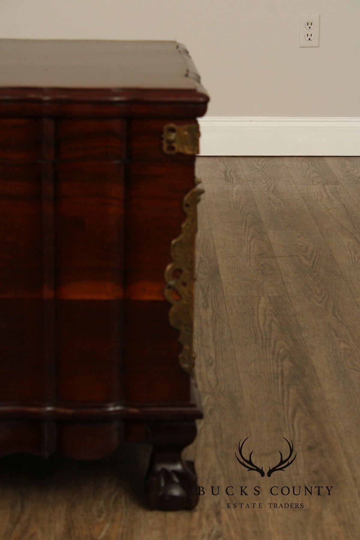 Colonial Style Hardwood And Cedar Trousseau Chest