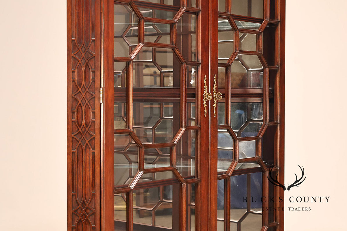 Henkel Harris Mahogany Chippendale Style Corner China Cabinet