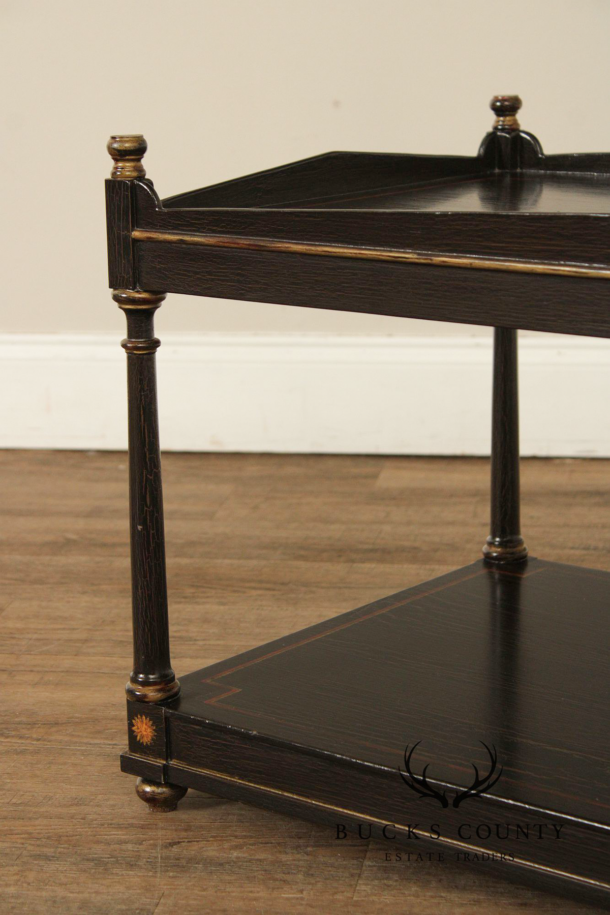 Regency Style Distressed Painted Coffee Table