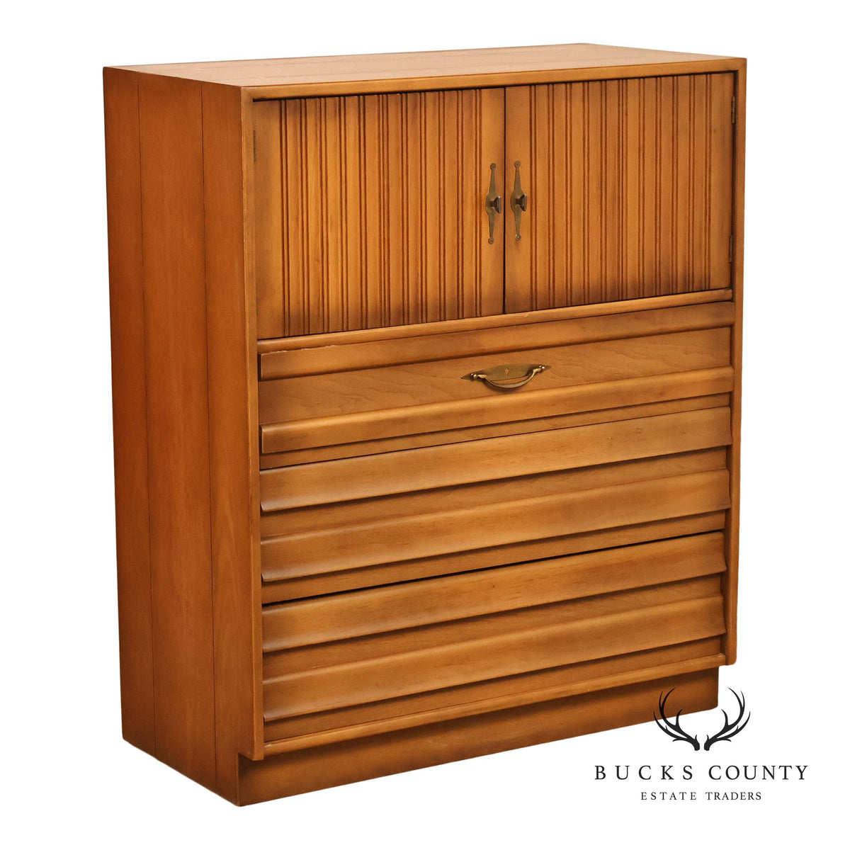 American of Martinsville Mid Century Modern Walnut Tall Chest