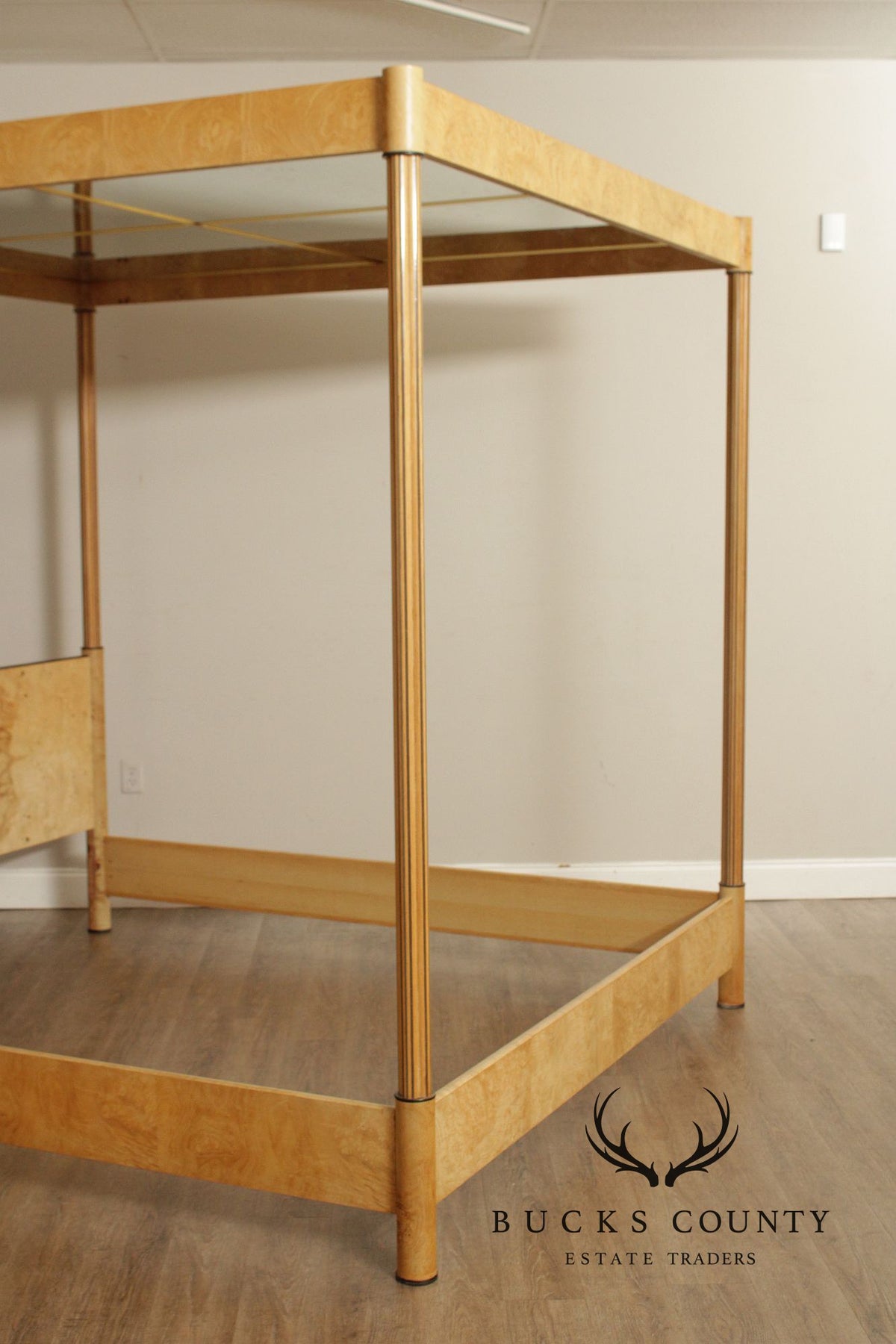 Henredon Scene Two Burlwood King Poster Bed